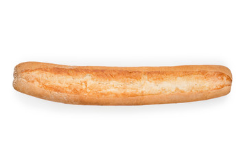 Golden baguette isolated with clipping path