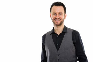 Young handsome bearded businessman