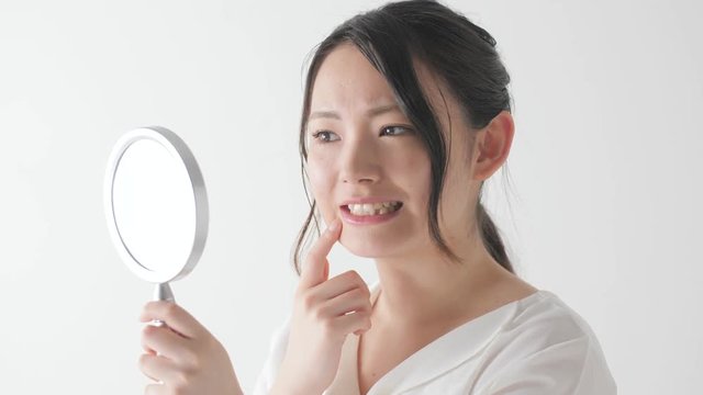 女性・歯・4K