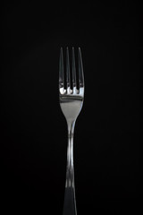 A new shiny metallic silver fork