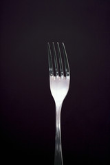 A new shiny metallic silver fork