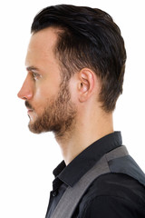 Fototapeta premium Young handsome bearded businessman