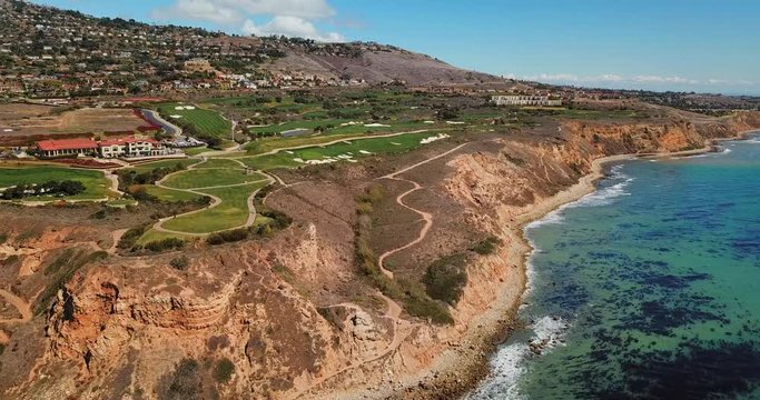 Golf Course and City Above Palos Verdes Coast