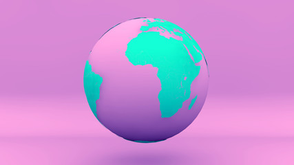 globe earth Africa purple blue