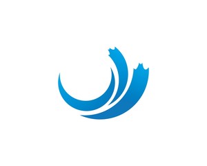 Obraz na płótnie Canvas Water Wave symbol and icon Logo Template