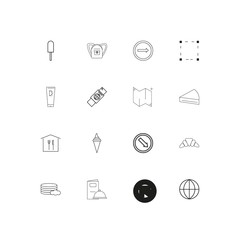 Travel And Tourism linear thin icons set. Outlined simple vector icons