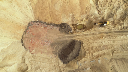 Drone landscape - Sand mine seen from the air