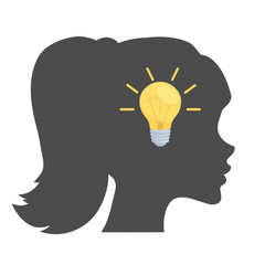 Human brain with lamp