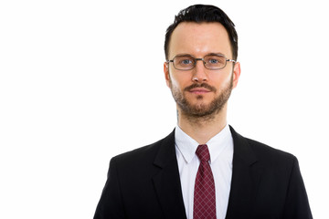 Young handsome bearded man doctor