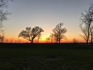 river at sunset