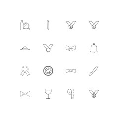 Beauty Dress And Clothes linear thin icons set. Outlined simple vector icons