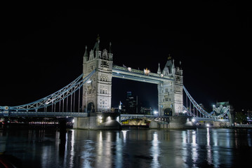 Themse Spiegelung Stimmung Nacht Tower Bridge