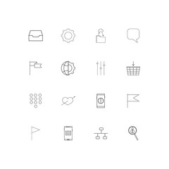 Internet Technologies linear thin icons set. Outlined simple vector icons