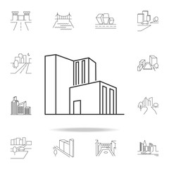 City scape line icon. Element for mobile concept and web apps. Thin line vector icon for website design and development, app development. Premium icon