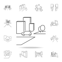 City scape line icon. Element for mobile concept and web apps. Thin line vector icon for website design and development, app development. Premium icon