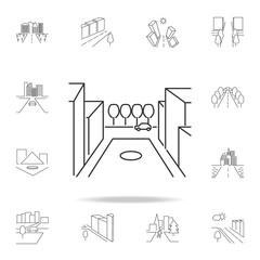 City scape line icon. Element for mobile concept and web apps. Thin line vector icon for website design and development, app development. Premium icon