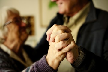 Senior couple in an intimate dance