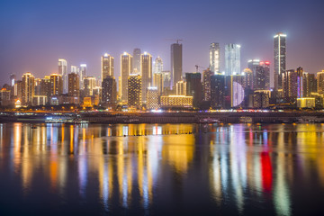 Fototapeta na wymiar Skyline of urban architectural landscape in Chongqing