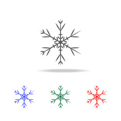 snowflake icon. Elements of winter in multi colored icons. Premium quality graphic design icon. Simple icon for websites, web design, mobile app, info graphics