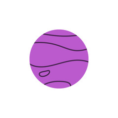 purple planet colored icon. Element of web icon for mobile concept and web apps. Colored isolated purple planet icon can be used for web and mobile. Premium icon