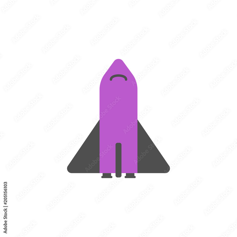 Poster shuttle colored icon. element of web icon for mobile concept and web apps. colored isolated shuttle 
