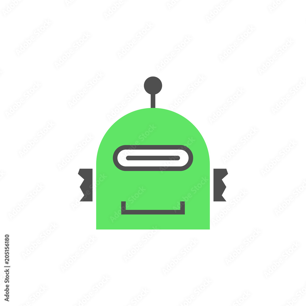 Aufkleber robot head colored icon. element of web icon for mobile concept and web apps. colored isolated robot