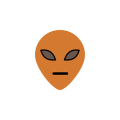 alien colored icon. Element of web icon for mobile concept and web apps. Colored isolated alien icon can be used for web and mobile. Premium icon