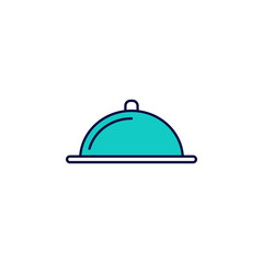 Obraz premium restaurant tray icon. Element of simple colored web icon for mobile concept and web apps. Isolated restaurant tray icon can be used for web and mobile. Premium icon
