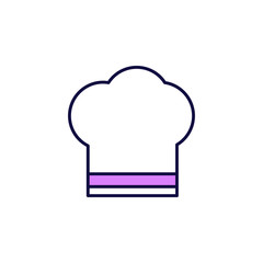 chef's hat icon. Element of simple colored web icon for mobile concept and web apps. Isolated chef's hat icon can be used for web and mobile. Premium icon