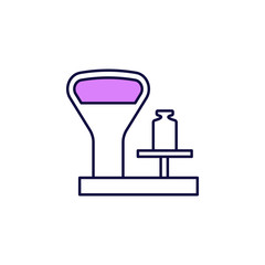 balance with weight icon. Element of simple colored web icon for mobile concept and web apps. Isolated balance with weight icon can be used for web and mobile. Premium icon