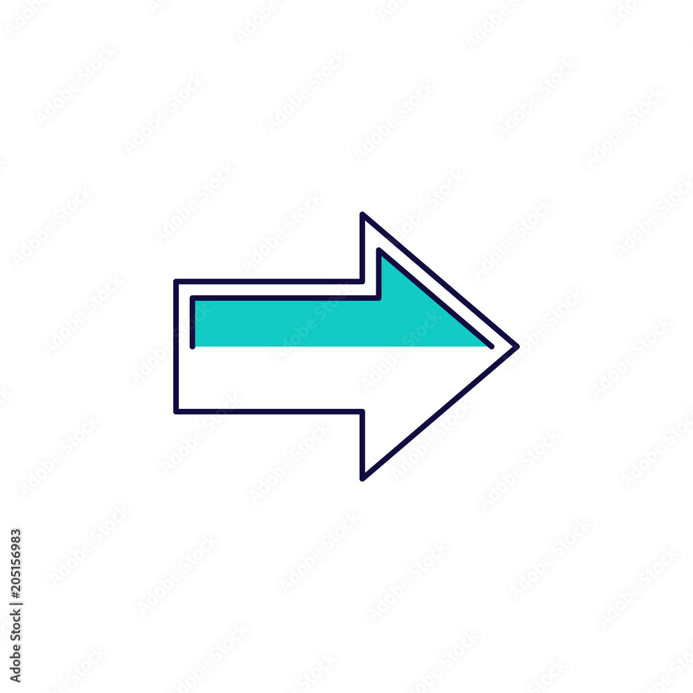 Poster arrow icon. element of simple colored web icon for mobile concept and web apps. isolated arrow icon 