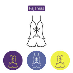 Pajamas line icon