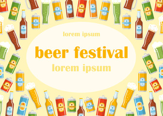 Beer festival flat template