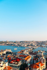 Istanbul city view from Galata tower in Turkey