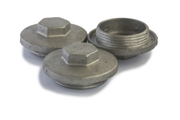 Valve lid cover isolated on white
