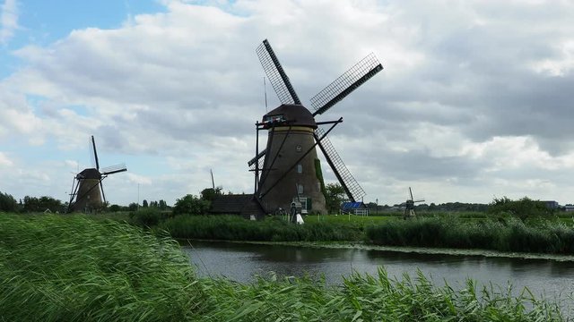Windmills in Kinderdijk, UNESCO World Heritage Site, South Holland, The Netherlands