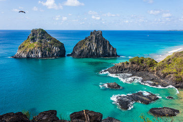 Beautiful view of the amazing Fernando de Noronha Island, a real paradise on the bralizian state of...