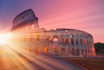 Fototapeta na wymiar Colosseum amphitheater in Rome