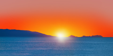 Beauty sunset over the sea