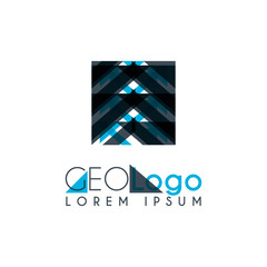 geometric logo with light blue and gray stacked for design 2.1