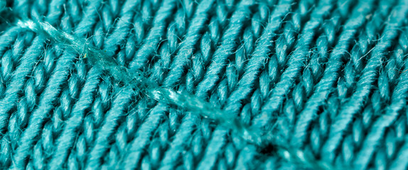 Blue fabric fabric as an abstract background. Macro