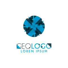 geometric logo with light blue and gray stacked for design 4.6