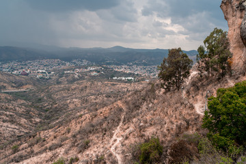 Mountain view on a rainy season 