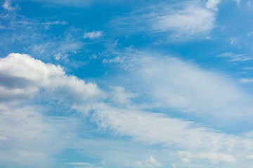 Clouds on a blue sky as a background