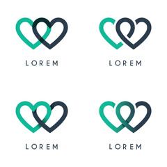 4 day logo packs connected to each other in green and blue