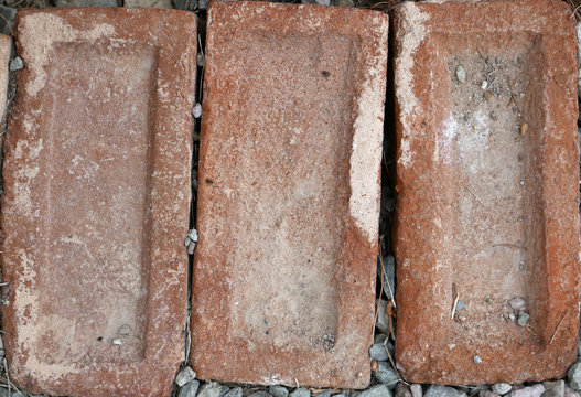 Three old bricks
