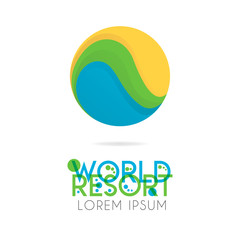 The earth logo is layered with orange, green, blue color with version to 2.5