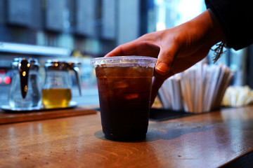 Iced Black coffee in your lifestyle at coffee time