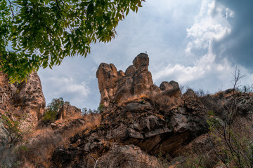 Big cliff at a climbnning zone 