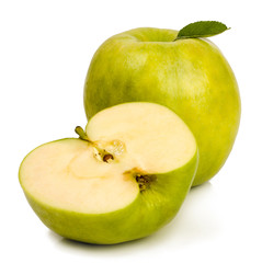 Green apples isolated on white